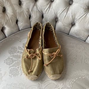Sperry Top Sider Womens Katama Metallic Linen Shoes